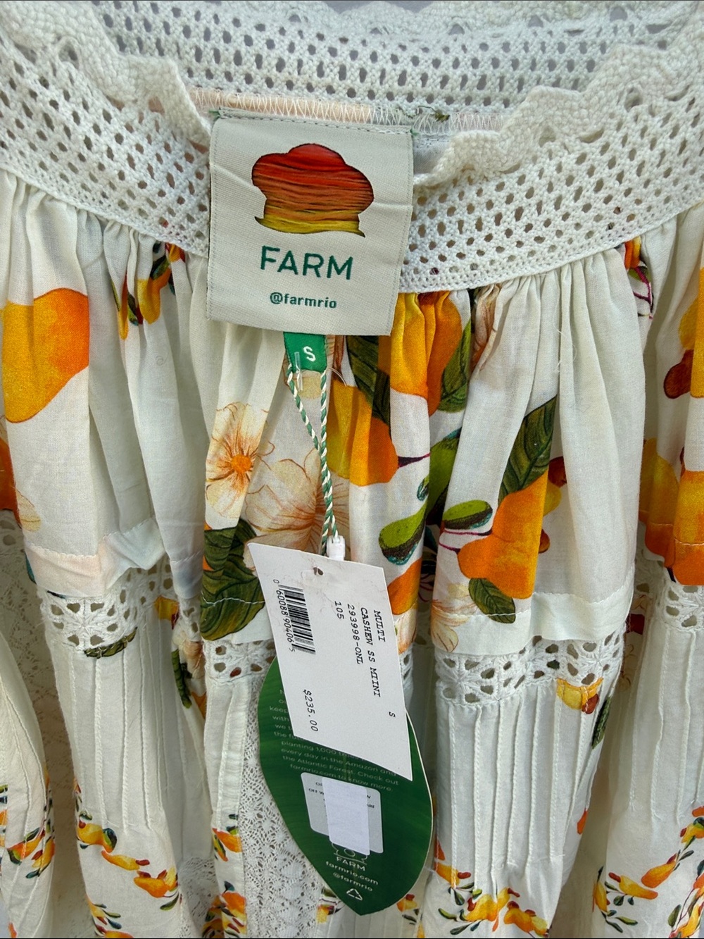 FARM Rio cashew citrus dress with Yellow-Orange Print - Picture 2 of 6